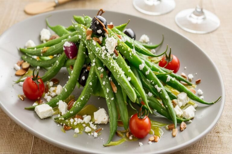 Une délicieuse salade de haricots verts fraîche et croquante